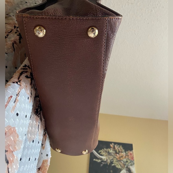 👜 AUTHENTIC Michael Kors Hamilton leather Satchel Shoulder Lock Key Clochette - Picture 14 of 14